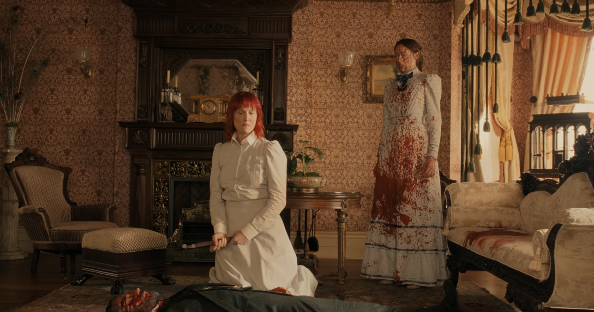 Bridget and Lizzie killing Andrew in Monster: The Lizzie Borden Story