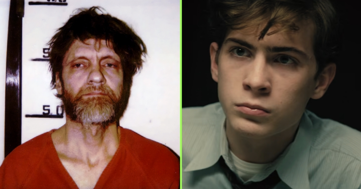 Ted Kaczynski and Jacob Tremblay as Ted Kaczynski in Unabomber