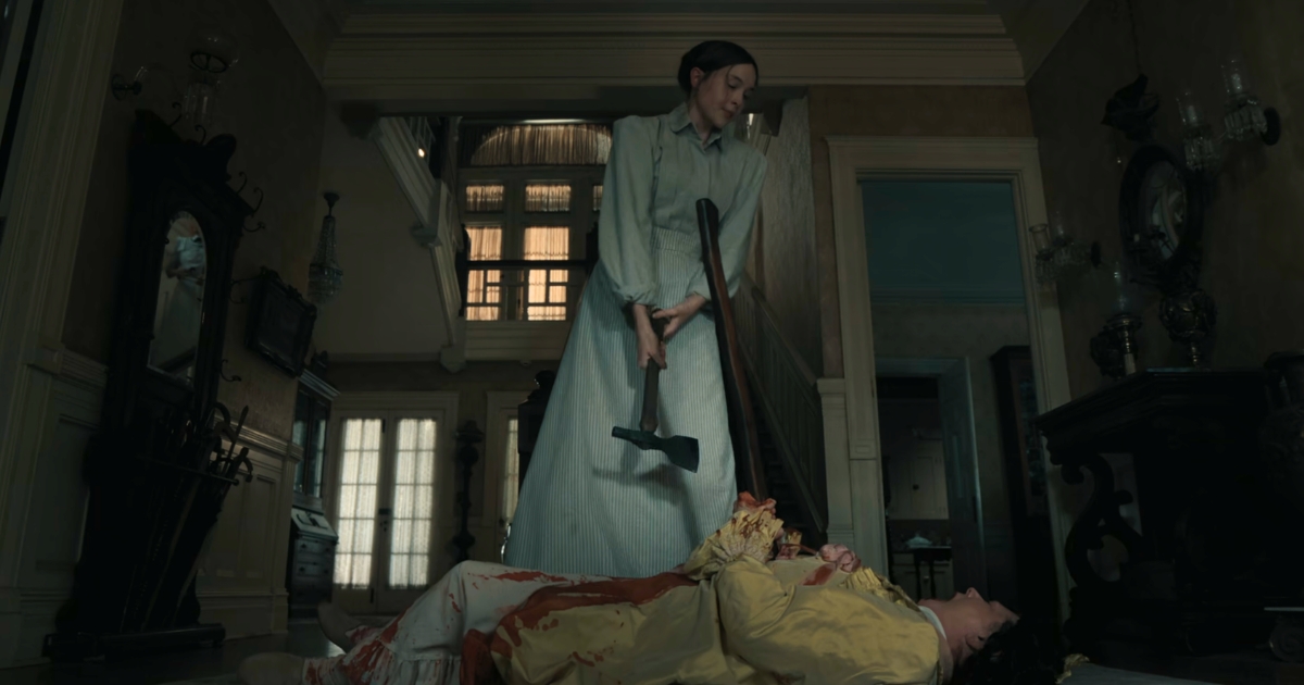 Lizzie killing Bertha in Monster: The Lizzie Borden Story