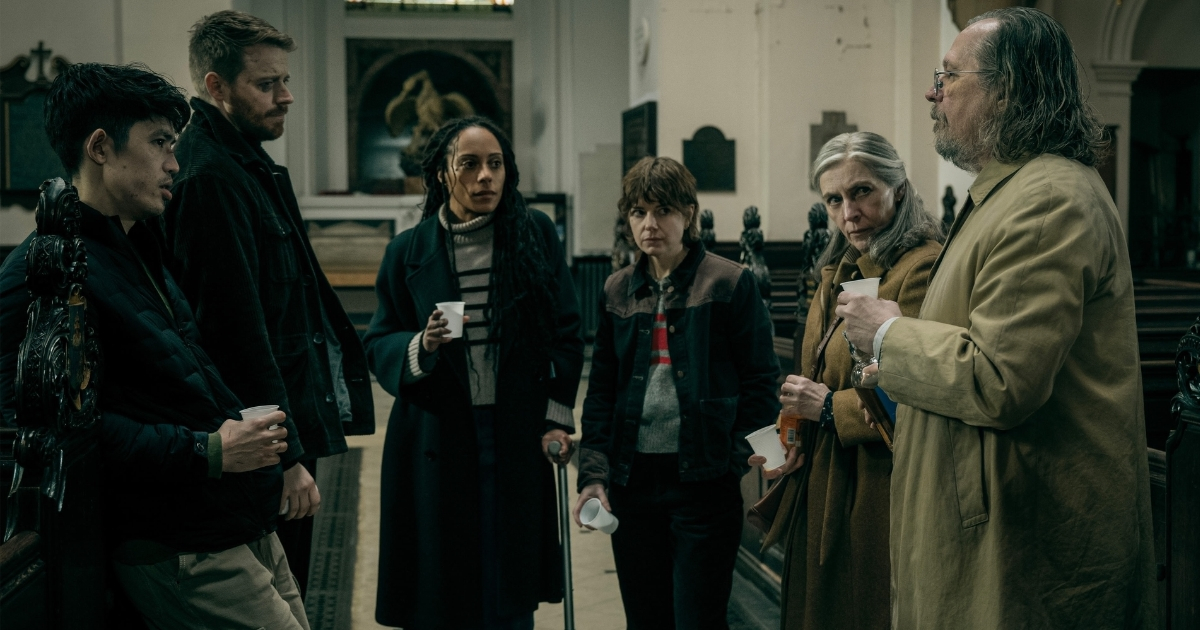 Roddy, River, Louisa, Shirley, Catherine and Lamb in Slow Horses