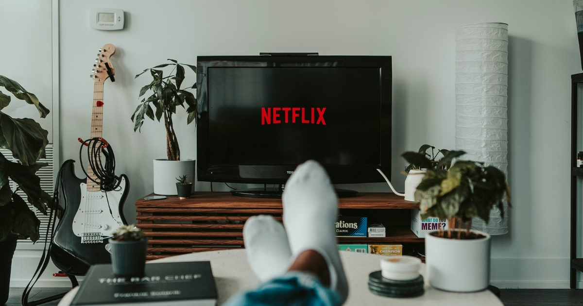 Stock image of Netflix on a screen