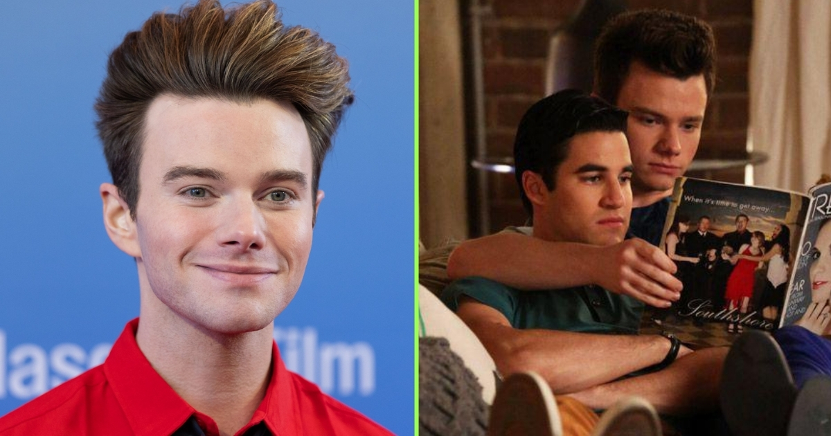 Chris Colfer and Blaine and Kurt in Glee