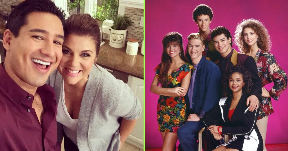 Mario Lopez and Tiffani Thiessen, and the cast of Saved by the Bell