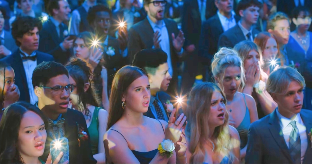 The ill-fated high school students at Carrie's prom(Image via Prime Video)